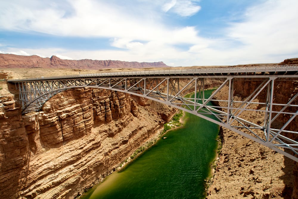 Navajo Bridge over the Colorado River near Page, Arizona USA