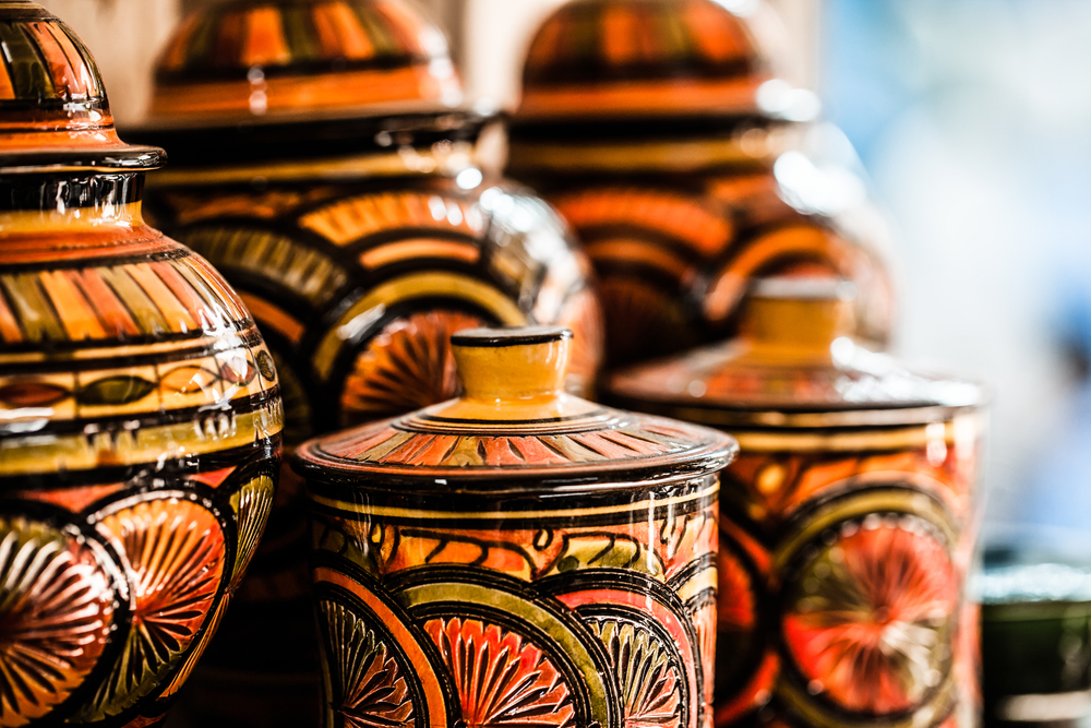 Colorful pottery